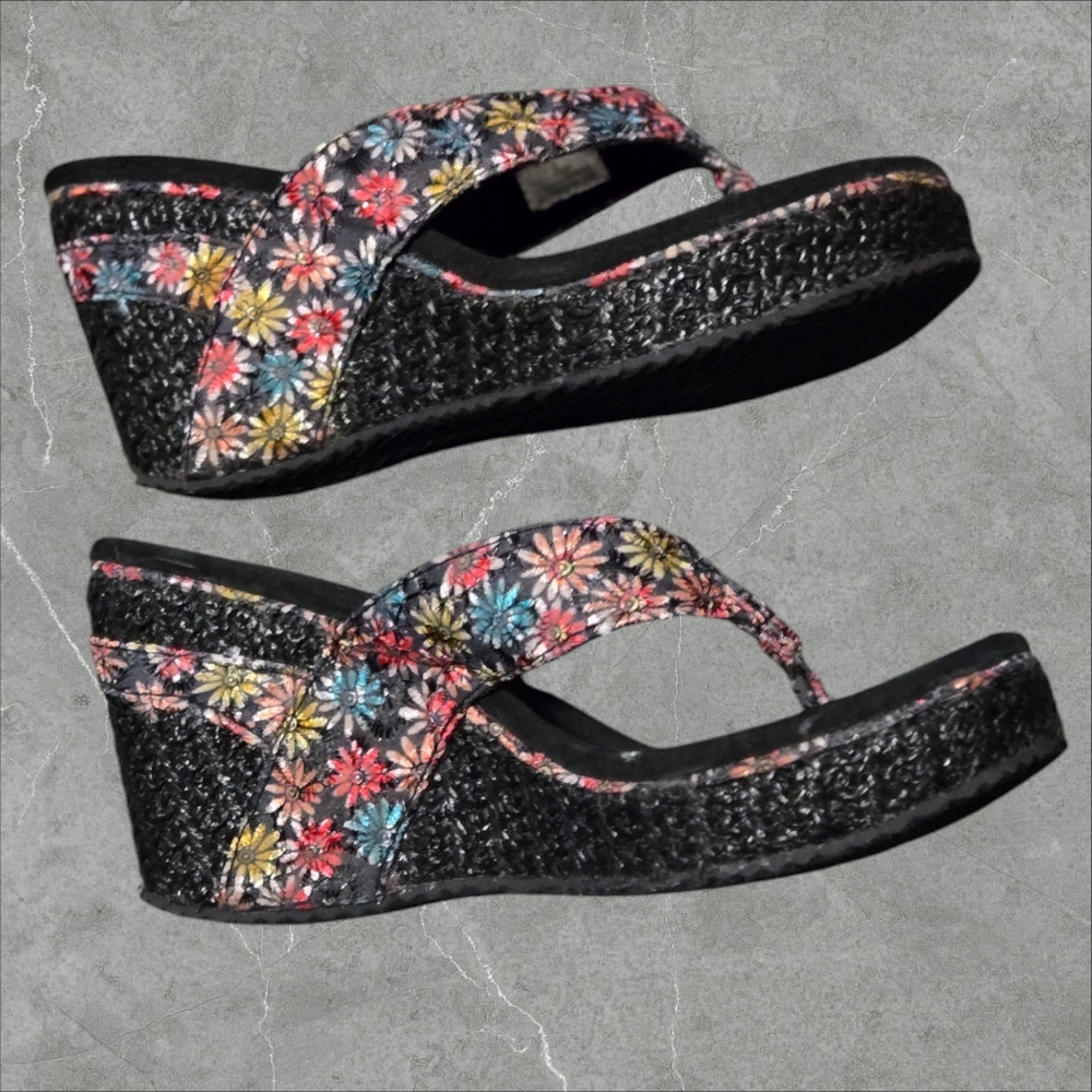 Volatile Floral Wedge Platforms